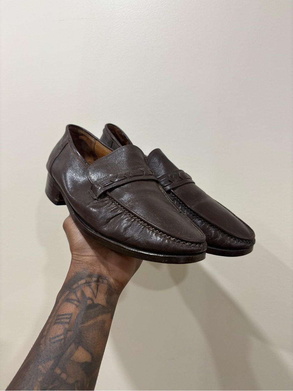 Vintage Leather Penny Loafers